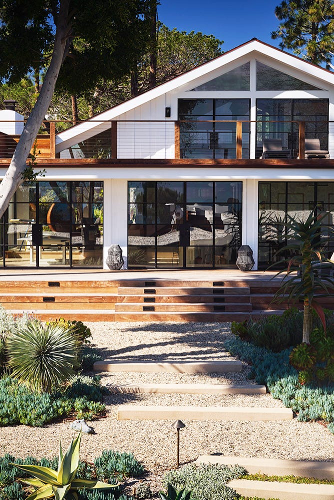 Contemporary home framed by a calm garden and thoughtful outdoor design